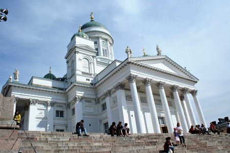 HELSINKI - FINLAND - ON 07/24/2009 -Evangelical Lutheran cathedral of Helsinkiのeditorial素材