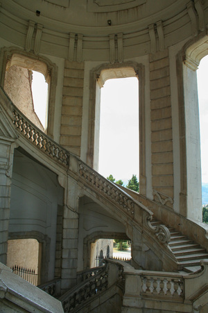 AT PADULA - SALERNO- ITALY  ON 07/08/2009 baroque stairs of chartreuse, Padula, Salerno Italyのeditorial素材