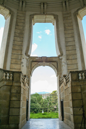 AT PADULA - SALERNO- ITALY  ON 07/08/2009 baroque stairs of chartreuse, Padula, Salerno Italyのeditorial素材