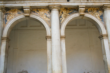 AT PADULA - SALERNO- ITALY  ON 07/08/2009 baroque stairs of chartreuse, Padula, Salerno Italyのeditorial素材