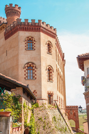 the burg of Barolo, Piemonte, Italyのeditorial素材