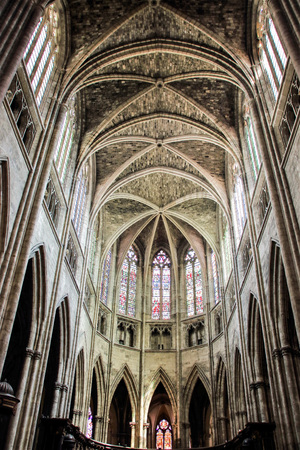 AT BORDEAUX - FRANCE - ON 08/25/2017 - Saint Andrew cathedral at Bordeaux - Franceのeditorial素材