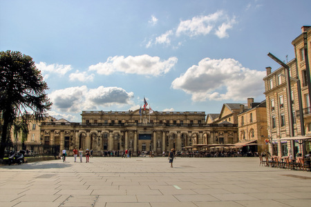 At BORDEAUX - FRANCE - ON 08/25/2017 - Hotel de villeのeditorial素材