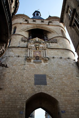 AT BORDEAUX - FRANCE - ON 08/25/2017 - Ancient door of Bordeaux, known as grosse cloche grosse...