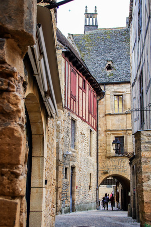 AT SARLAT LA CANEDA - ON 08/26/2017 - The picturesque village of Sarlat la Caneda in Dordogne, ...