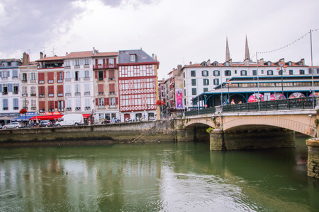 AT BAYONNE - ON 08/28/2017 - Cityscape of Bayonne in Aquitaine , Franceのeditorial素材
