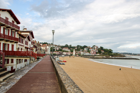 AT SAINT JEAN DE LUZ - FANCE - ON - 09/01/2017 - view of saint jean de luz and its portのeditorial素材