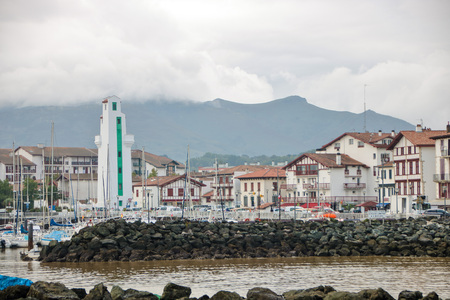 AT SAINT JEAN DE LUZ - FANCE - ON - 09/01/2017 - view of saint jean de luz and its portのeditorial素材