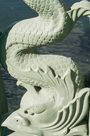 detail of iron wrought decoration on a bridge over spree river at Berlinのeditorial素材