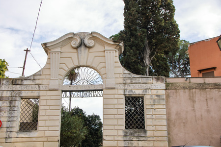 entrance of Villa Celimontana at Rome, one of Rome's loveliest, and most hidden, public gardens, Italyの写真素材