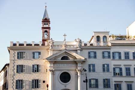 Saint Bridget church, Santa Brigida in Farnese square at Rome, Italyのeditorial素材