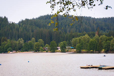 Titisee lake in black forest of Baden Wuttemberg, Germany の写真素材