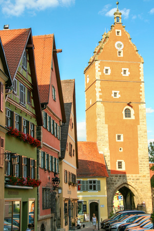 At Dinkesbuhl - Germany - On 08/08/2016 - the medieval town of Dinkelsbuhl on the romantic road , Bavaria, Germanyのeditorial素材