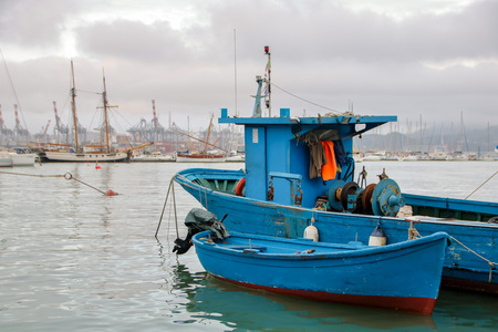 Fisher boats in the port of La Spezia, Liguria, Italy 