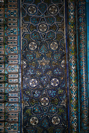 BURSA, TURKEY - ON 08/03/2010 - decorated interior of  the green mosqueのeditorial素材