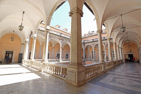 At Genoa, Italy , On april/01/2018, Courtyard of Doria Tursi Palace のeditorial素材