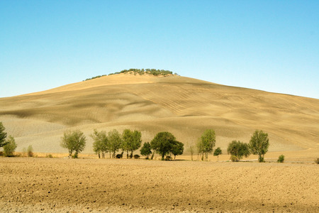 Tuscan countryside and crete, Siena, Italyの写真素材