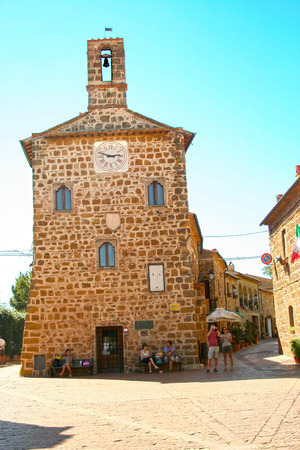 At Sovana - Italy, On 08/28/2012 - medieval town in  Grosseto province of Tuscanyのeditorial素材