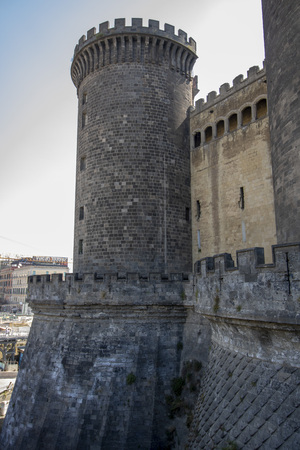 Medieval New castle, better kown as Maschio Angioino, symbol of Naples city.のeditorial素材