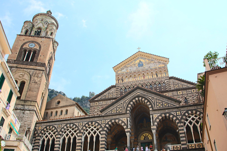 At Amalfi- Italy - On July 2018 - Medieval cathedral of St. Andrewのeditorial素材