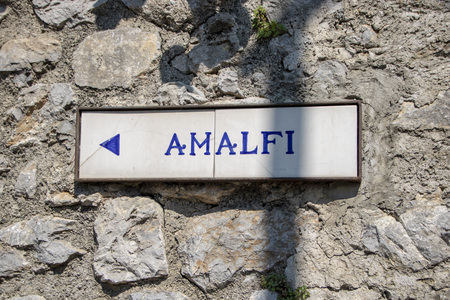 Path  sign leading to Amalfiの写真素材