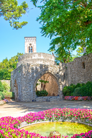woderful gardens of Villa Rufolo at Ravello, Italyのeditorial素材