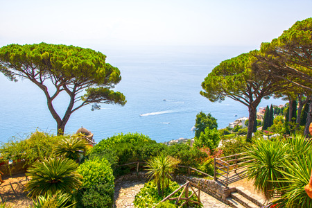 woderful gardens of Villa Rufolo at Ravello, Italyのeditorial素材