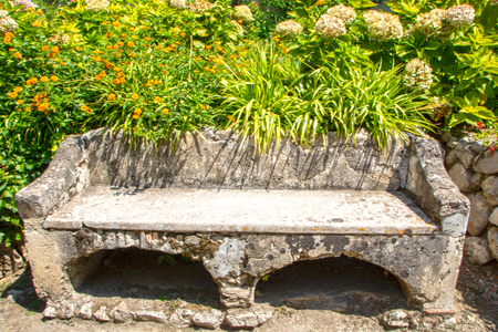 wonderful gardens of Villa Rufolo at Ravello, Italyの写真素材