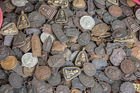 amulet market at Bangkok, thailandの写真素材