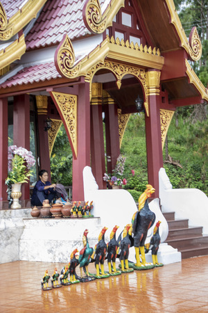 At Doi Mae Salong - Thailand - On august 2018 -  Santitam Temple  in Chiang Rai Province, Northern Thailandのeditorial素材
