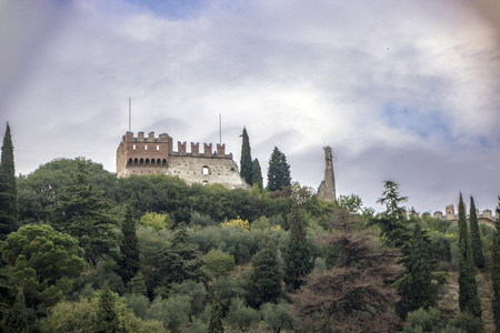the lower castle of Marostica, Veneto, Itslyのeditorial素材