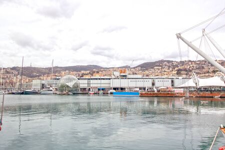 At Genova - Italy - On 04/01/2018 - Genoa harbor with the biosphere by Renzo Pianoのeditorial素材