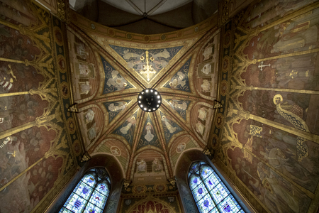 At Loreto - Italy - On  april 2019 - Chapel of St. Joseph or Spanish Chapel,  Marche region of Italy, Ancona provinceのeditorial素材