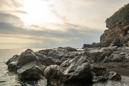 Scenic landscape of Maratea coast and beach, Basilicata region, Italy