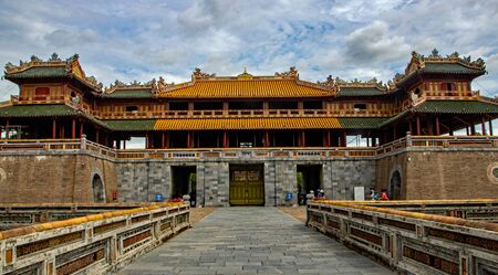 At Hue - Vietnam - On august 2019 - The Imperial City (Vietnamese: HoÃ ng thÃ nh), the  walled enclosure within the citadel (Kinh thÃ nh) of  the former imperial capital of Vietnamの写真素材