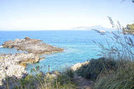 little bay called darsena on Maratea coast in Basilicata region, Italyの写真素材