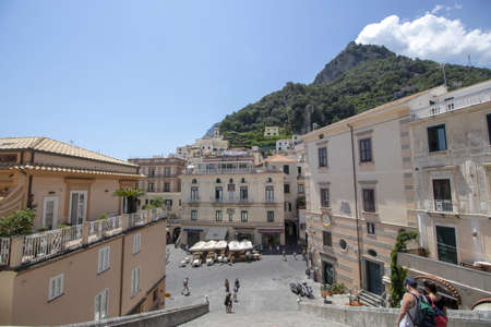 At Amalfi - Italy - On june 2020 - the square in the center of the townのeditorial素材