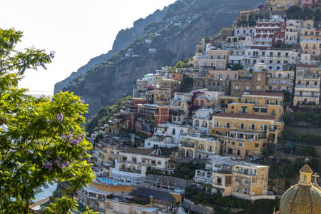 View of the little village of Positano on Amalfi coast in Italy