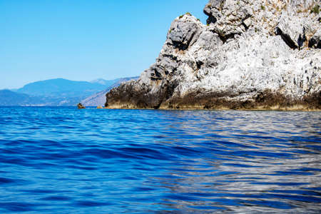 Scenic landscape of Maratea coastline in Basilicata, Italyの写真素材