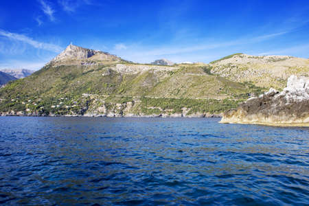 Scenic landscape of Maratea coastline in Basilicata, Italy
