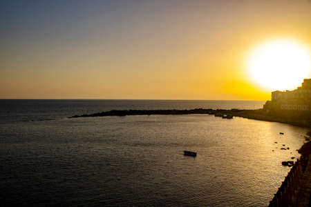 landscape of Diamante at sunset, Calabria, Italy