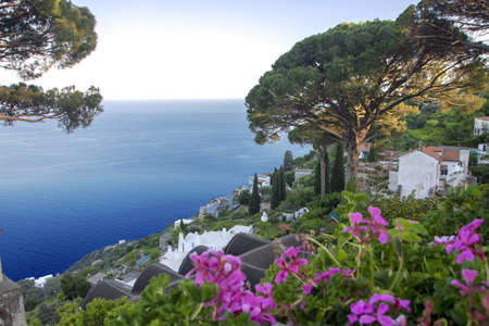 At Ravello - Italy - On july 2020 - The beautiful garden of Villa Rufoloのeditorial素材