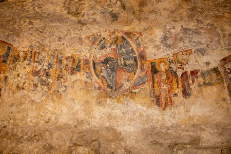 Small rupestrian Church of San NicolÃ² Inferiore, in Modica, Sicily, Italyの写真素材