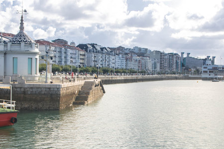 At Santander, Spain, On August 2023, view of the waterfront of the townのeditorial素材