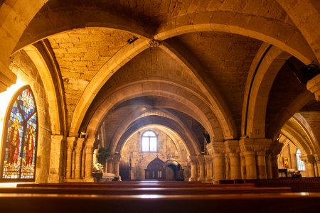 The cathedral Basilica of the Assumption of the Virgin Mary of Santander, Spainのeditorial素材