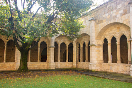 The cloister of the cathedral Basilica of the Assumption of the Virgin Mary of Santanderのeditorial素材