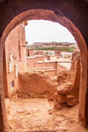 Ait-Ben-Addou is a historic ighrem or ksar (fortified village) along the former caravan route...