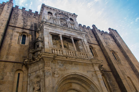 The Old Cathedral of Coimbra (Portuguese: SÃ© Velha de Coimbra), a Romanesque Roman Catholic...