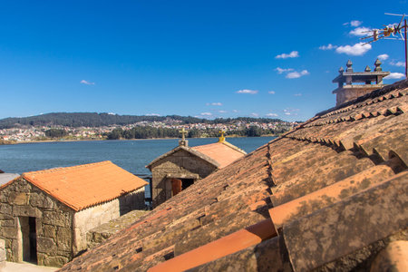 the historic fishing village of Combarro in RÃ­as Baixa, Pontevedra province, known for its...