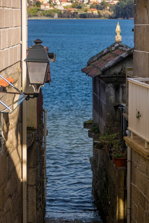 the historic fishing village of Combarro in RÃ­as Baixas, Province of Pontevedra, known for its...